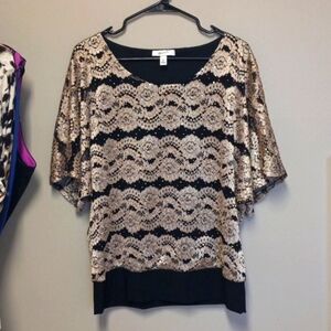 Dress Barn holiday glitter top